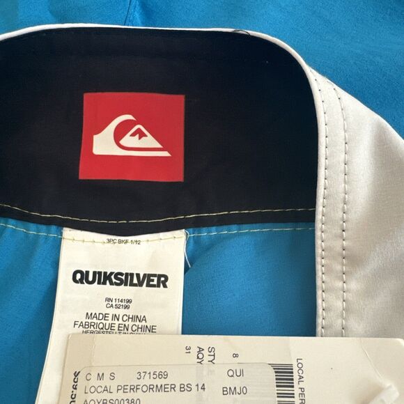 QUIKSILVER Men's Size 31 X 20 Local Performer Boardshorts Stretch Pocket New - Picture 4 of 5